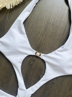 Maillots de bain une pièce une épaule découpé pour femmes