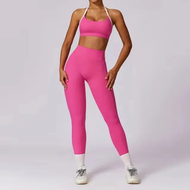 Ensemble 2 pièces soutien-gorge et legging pour femmes