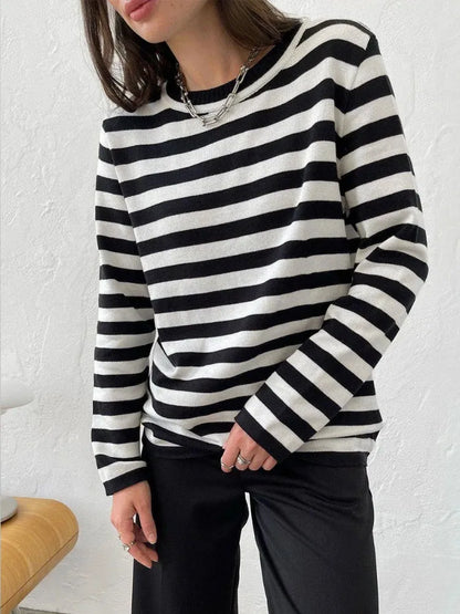 Pull Rayé Femme – Maille Élégante
