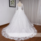 Robe de mariée princesse à manches longues pour femmes