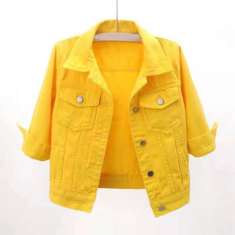 Veste en jean courte pour femmes
