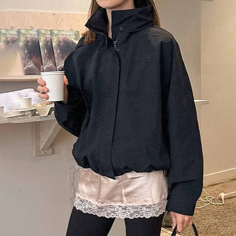Veste femme urbaine à col montant