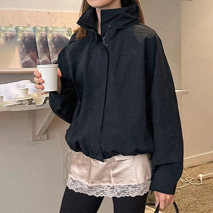 Veste femme urbaine à col montant
