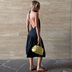 Robe longue dos nu sexy à col en V pour femmes