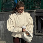Veste décontracté à lacets mince pour femmes