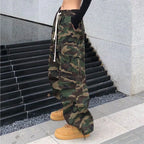 Pantalon cargo camouflage 100 % coton pur pour femmes