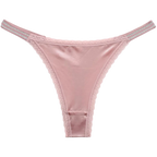 String taille basse en satin pour femmes