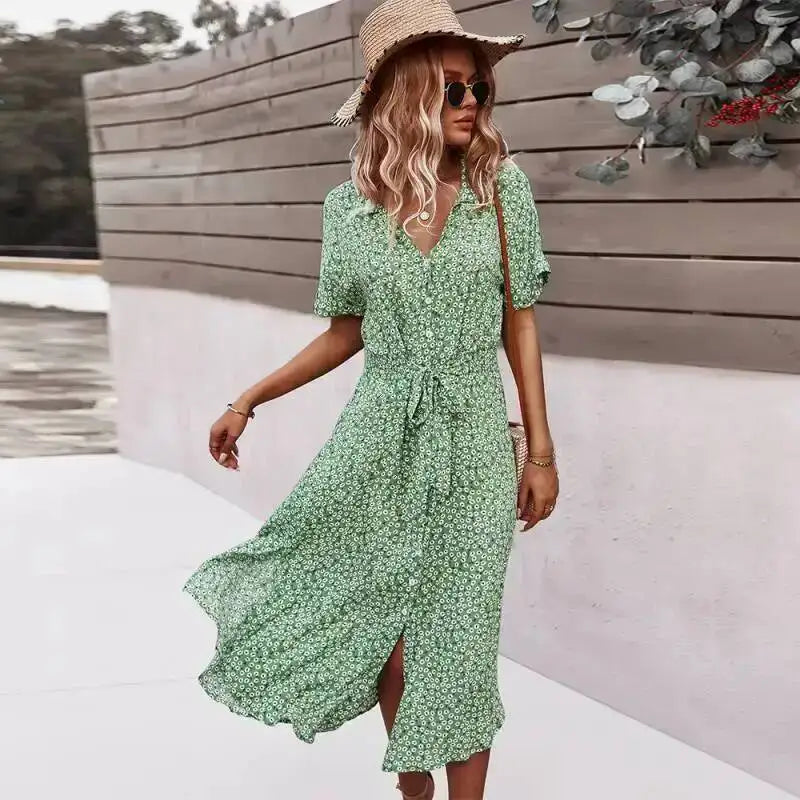 Robe à imprimé Floral pour femmes