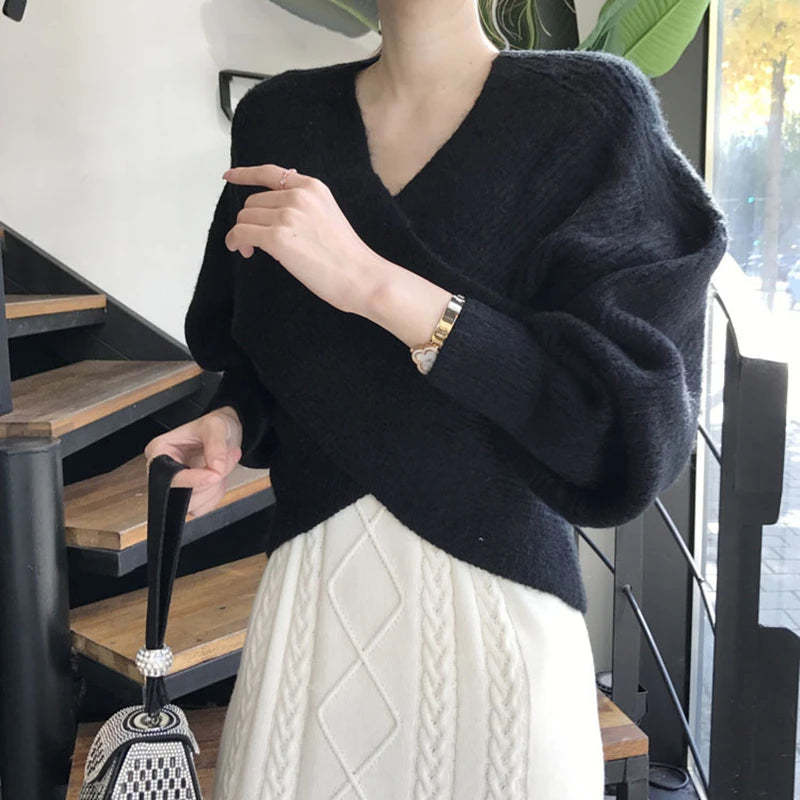 Pull portefeuille croisé pour femmes