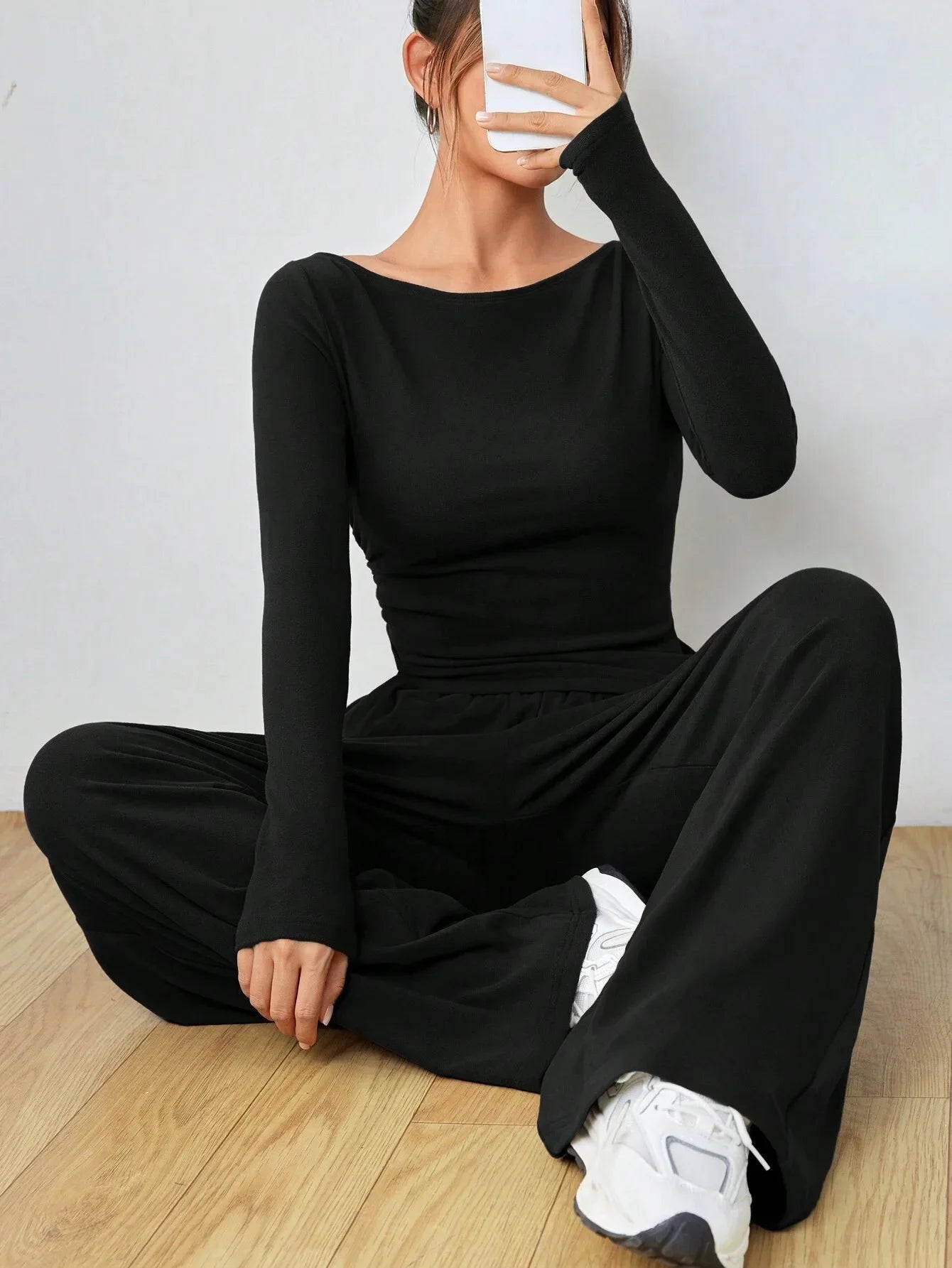 Ensembles deux pièces décontracté pantalons amples pour femmes