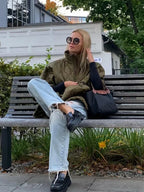 Veste matelassée en coton uni tendance pour femmes
