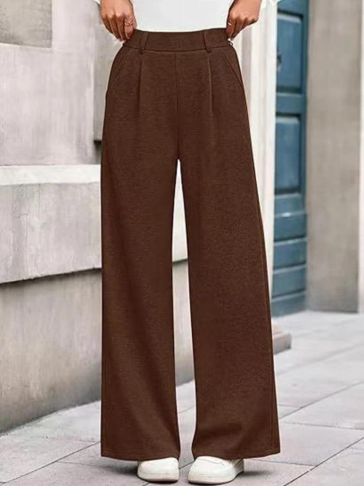 Pantalon côtelé décontracté pour femmes