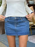 Mini jupe en jean noir Sexy pour femmes