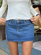 Mini jupe en jean noir Sexy pour femmes