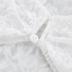 Chemisier en dentelle transparente blanche pour femmes