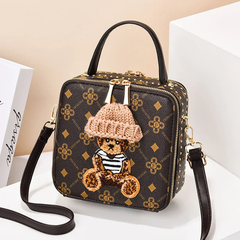 Sac à bandoulière carré tendance style urbain pour femmes