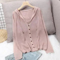 Cardigan en tricot évidé pour femmes