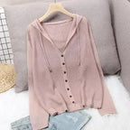 Cardigan en tricot évidé pour femmes