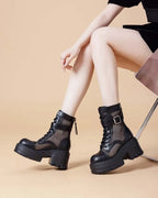 Bottines en cuir verni pour femmes