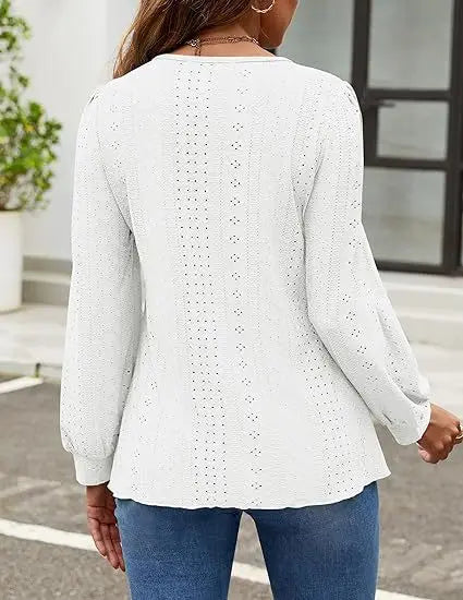 T-shirt à manches longues décontracté lâche pour femmes
