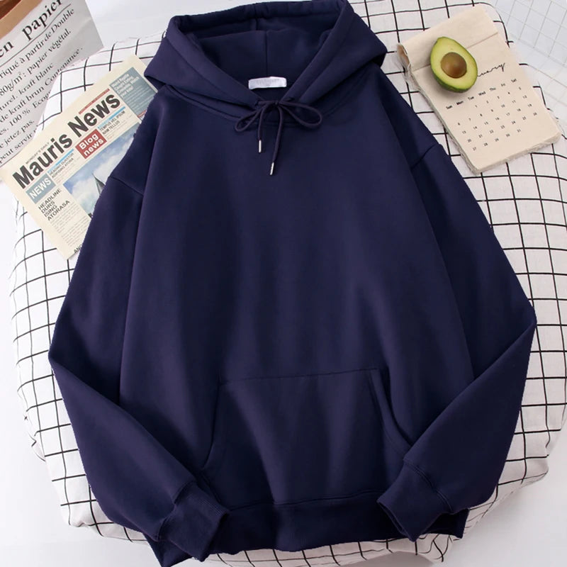 Sweat à Capuche Uni Femme – Style Décontracté