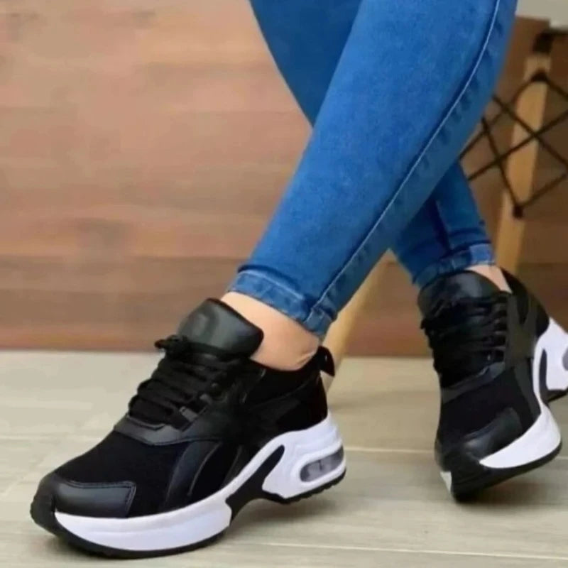 Basket à semelle épaisse et antidérapante en maille pour femmes