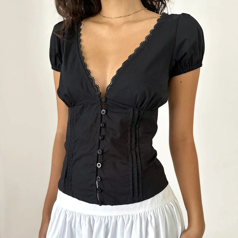 T-shirt en dentelle pour femmes
