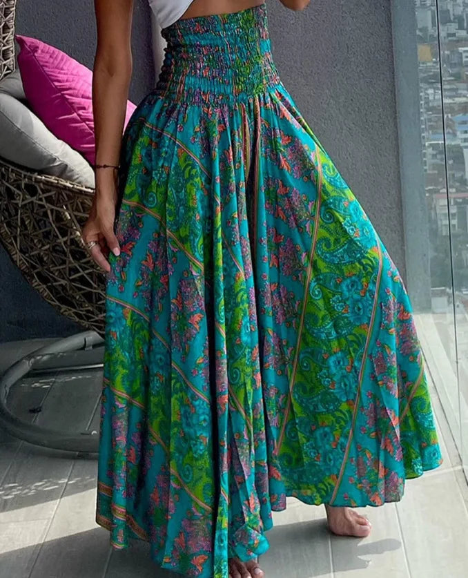 Jupe longue taille haute pour femmes
