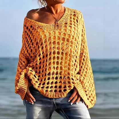 Chemisier d’Été Femme – Maille Ajourée