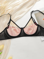 Ensemble de lingerie sexy en dentelle brodée pour femmes
