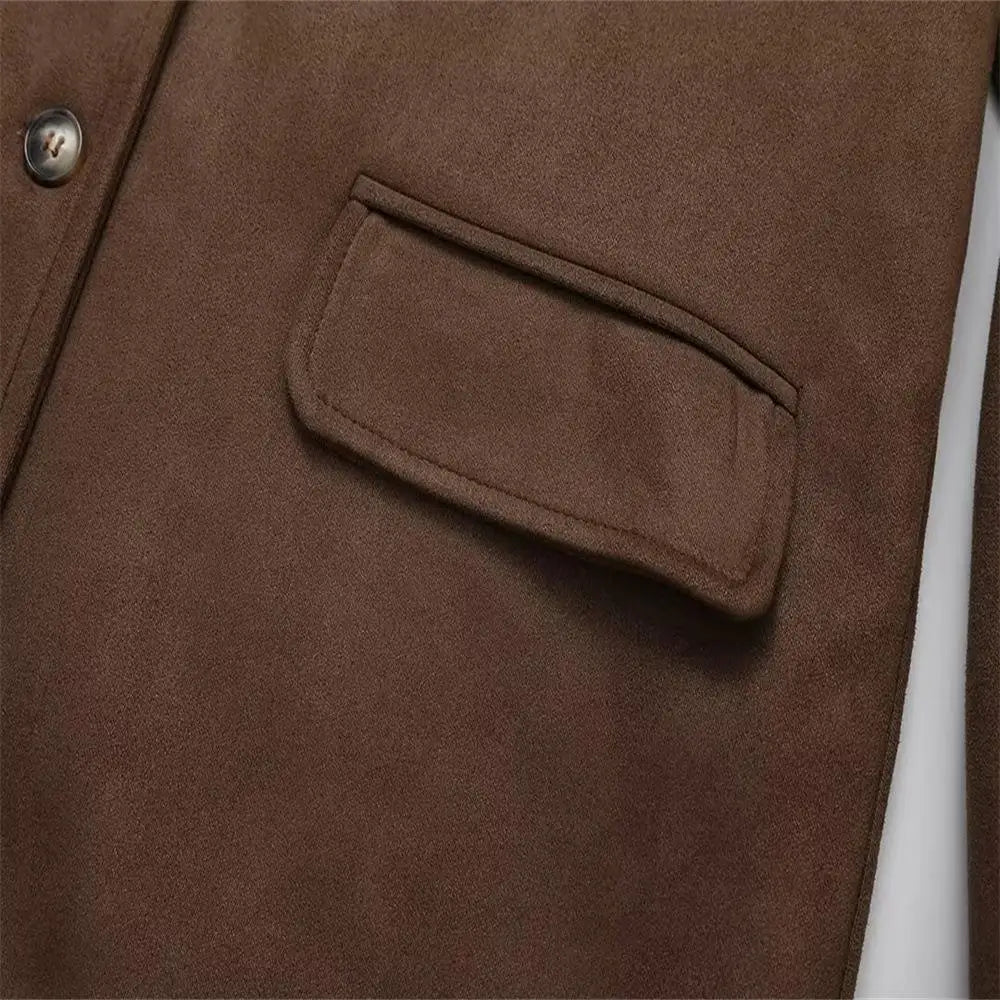 Veste confortable et décontractée de couleur unie pour femmes