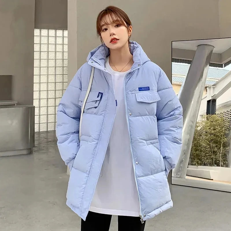 Manteau d'hiver à capuche pour femmes