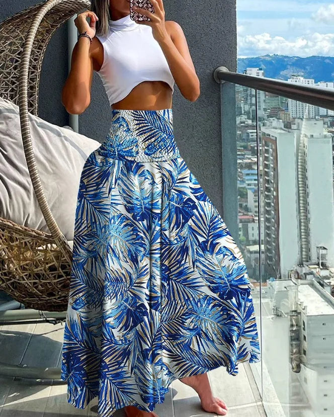 Jupe longue taille haute pour femmes