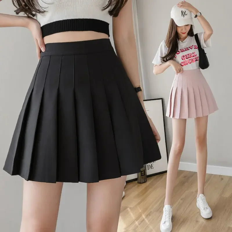 Jupe trapèze taille haute amincissante pour femmes