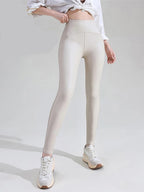 Leggings en cuir PU taille haute sexy pour femmes