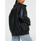 Veste en cuir PU hauts femmes