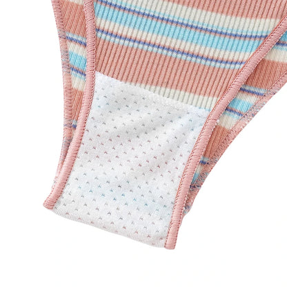 String Coton Femme – Rayures Arc-en-Ciel