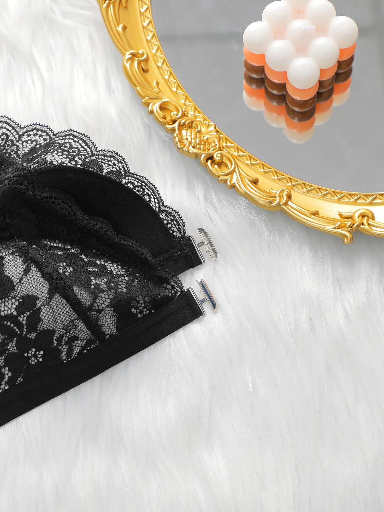 Soutien-gorge respirant et ajusté en dentelle à boucle avant pour femmes