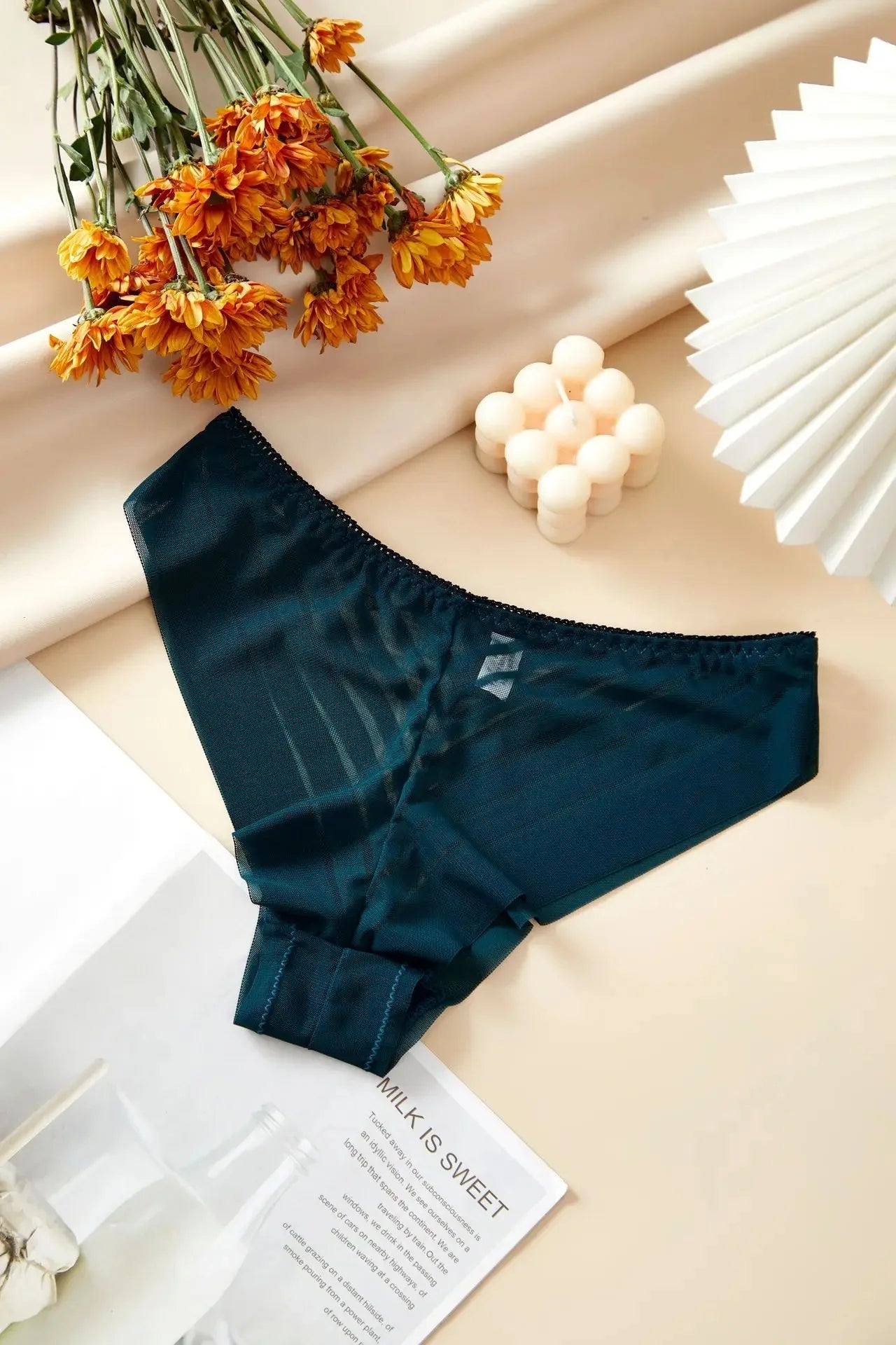 Culotte sans couture en soie glacée pour femmes