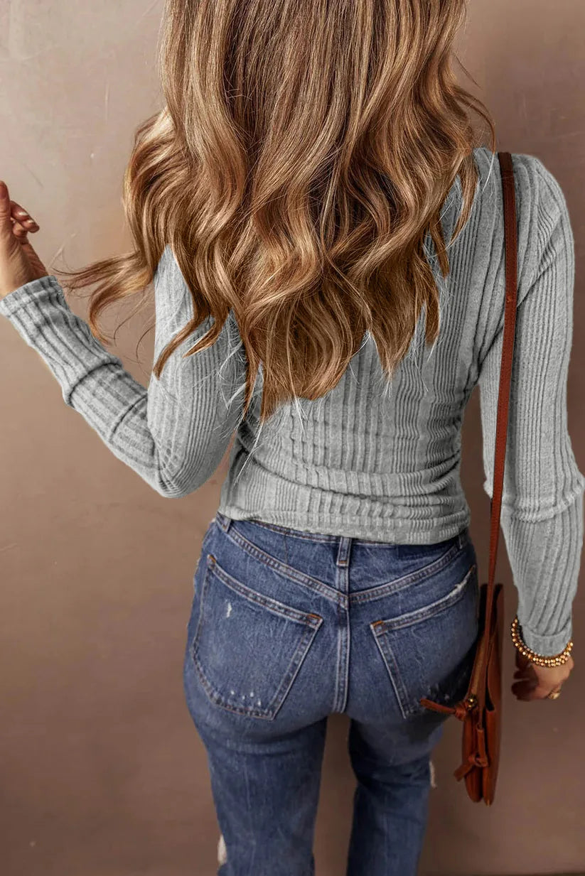 Pull en maille unie pour femmes