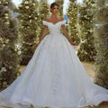 Robe De mariée avec épaules dénudées pour femmes