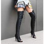 Bottes noires à talons hauts pour femmes