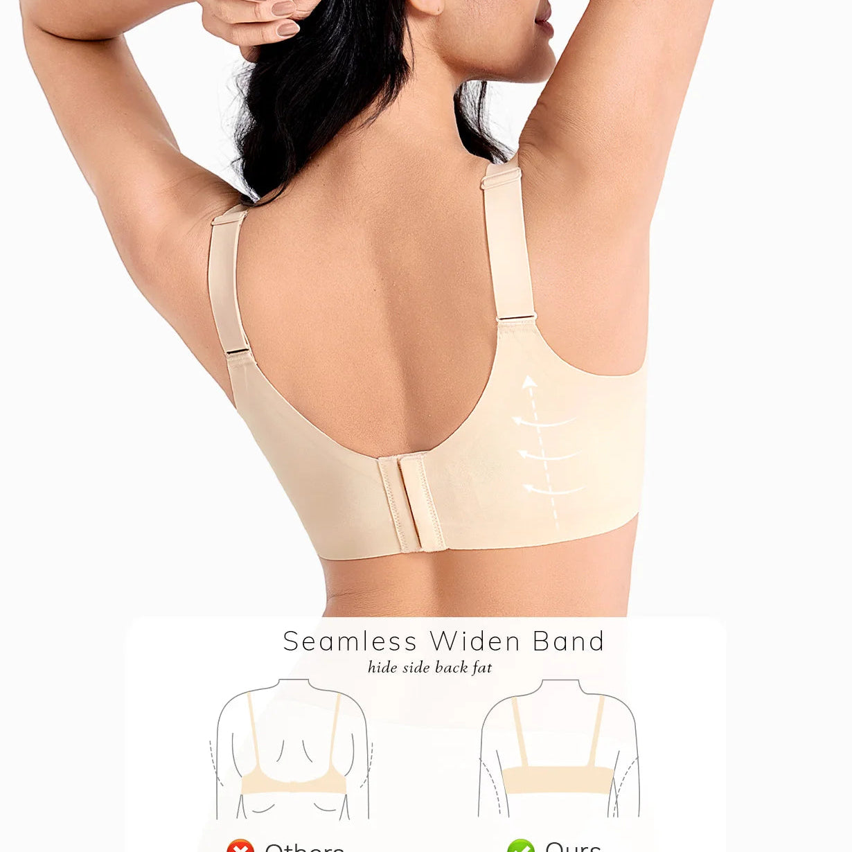 Soutien-gorge sans couture Push Up profond V plongeant pour femmes