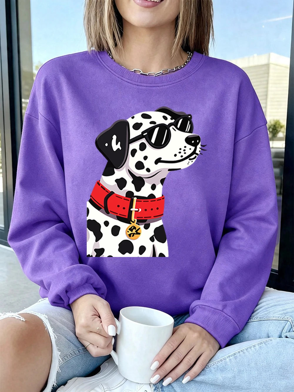 Sweat-shirt à capuche ample et chaud en polaire pour femmes
