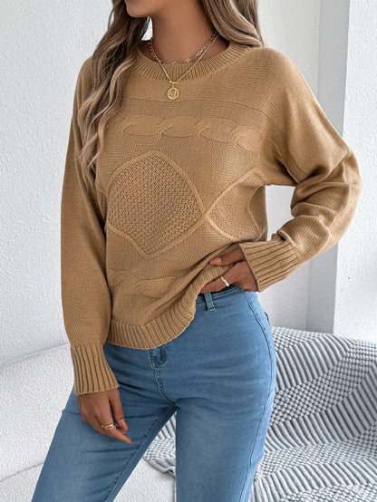 Pull Torsadé Femme – Manches Lanterne