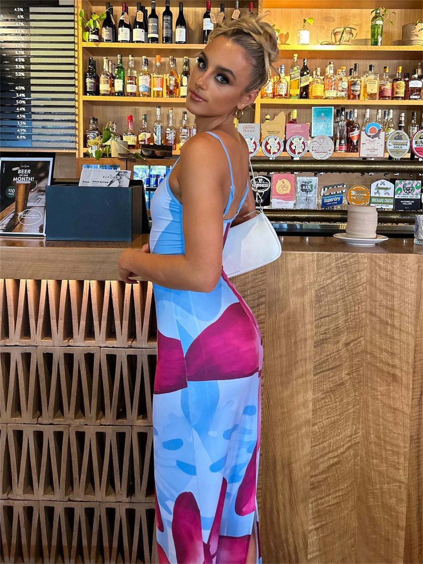 Robe longue à bretelles spaghetti pour femmes