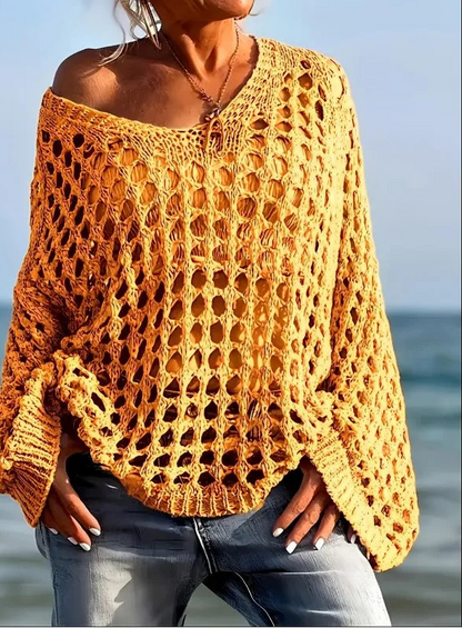 Chemisier d’Été Femme – Maille Ajourée