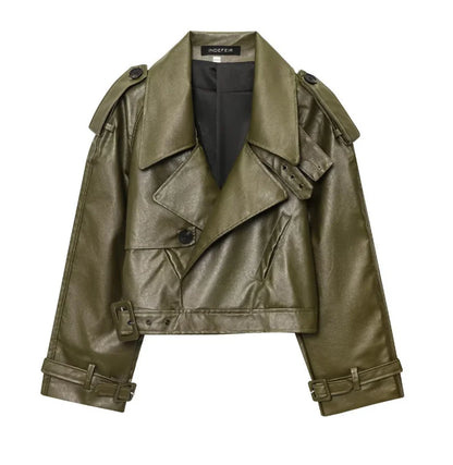Veste Rétro Femme – Similicuir PU