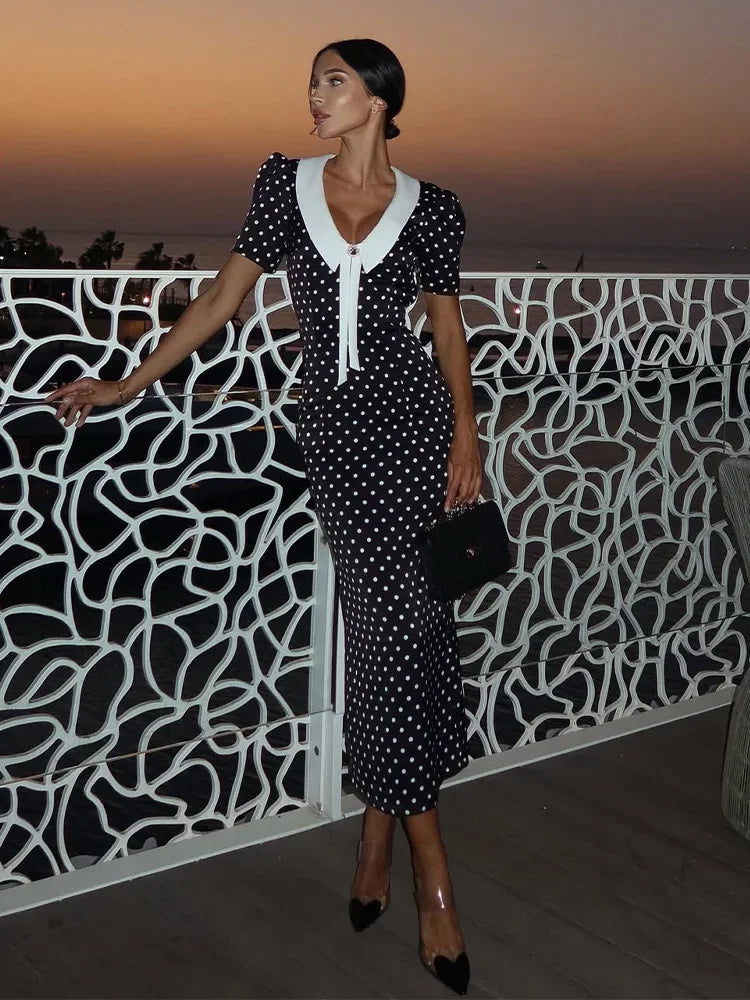Robes imprimées à pois pour femmes
