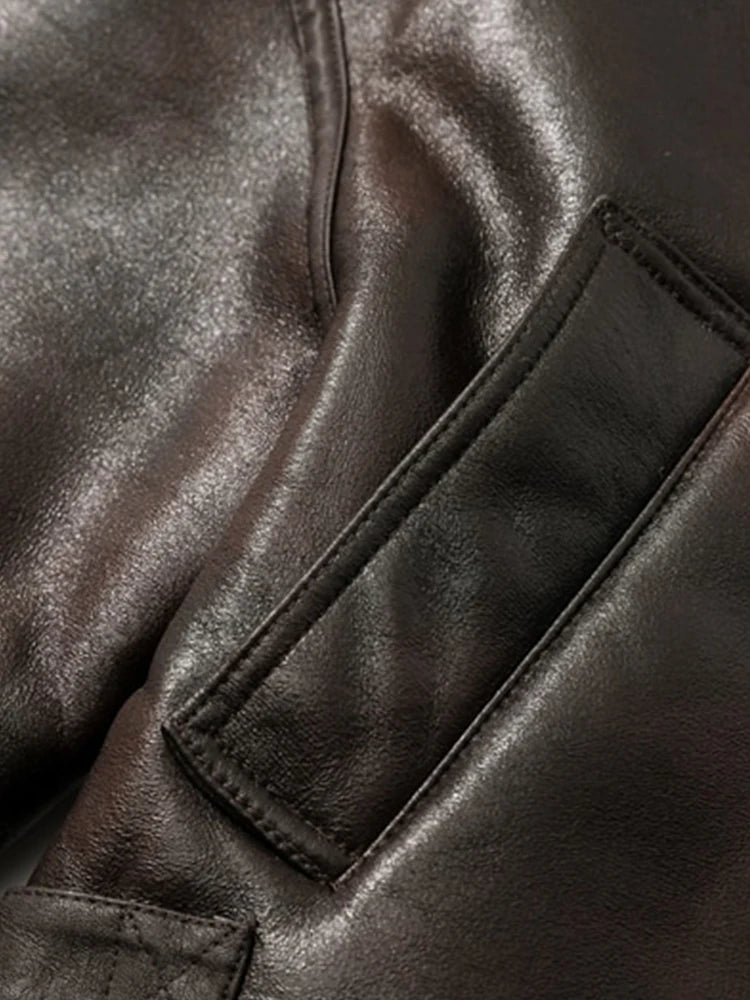 Veste chaude en fausse fourrure de cuir pour femmes